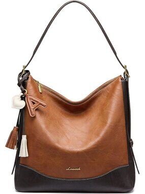Hobo Bags for Women with Initial Charm, Soft Women's Crossbody Handbags Slouchy
